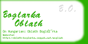 boglarka oblath business card